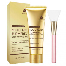 Turmeric Overnight Mask, Deep Cleansing Moisturizing Peel Off Mask Anti Aging, Overnight Facial Mask with Vitamin C, Nourishing Formula for All Skin