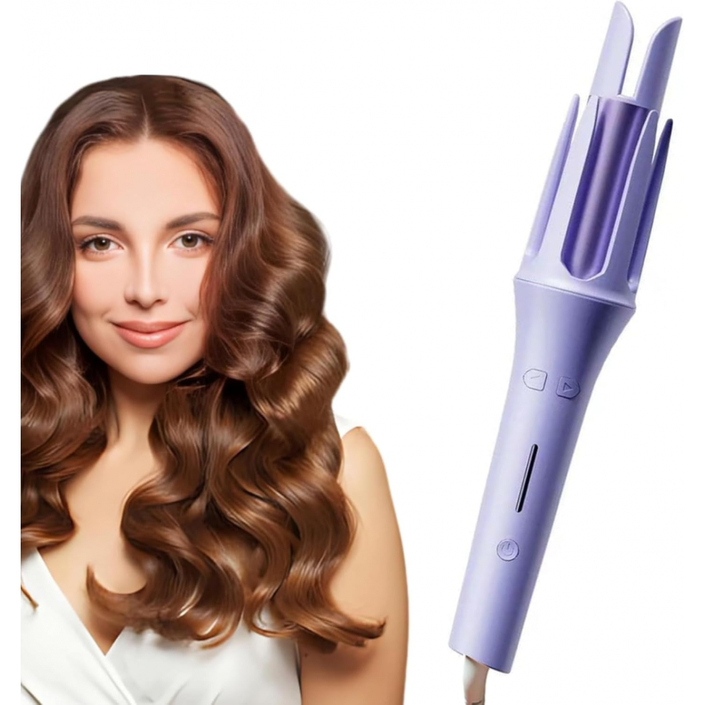 Automatic Hair Curler - Curling Tongs 32mm with 3Temps Fast Heating Curling Iron 360 Rotating Professional Hair Curler for Long & Short Ha