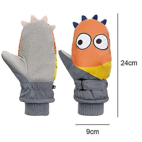 Kids (Unisex) Waterproof Winter Mittens with Animal Design 1