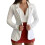 (3XL,White)Womens Slim Blazer Office Jacket Formal Suit Coat 1