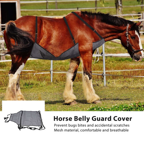 Horse Fly and Bug Guard Net Breathable Mesh Belly Protector Scratch Resistant 2