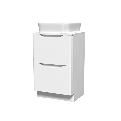 NES Home Nes Home 500mm White Drawers Vanity, Worktop & Square Rounded Corner Basin 1