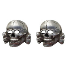 2X Skull Badge Brooch Pin Medal Emblem High Quality Metal Medal Album Gifts