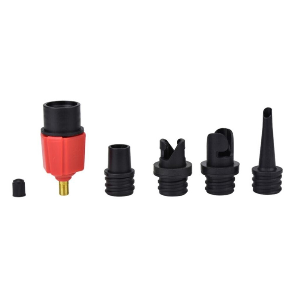 (Red) 1 Set Inflatable Pump Adaptor Sup Air Valve Adapter For Surf Paddle Board Dinghy Canoe Inflatable Boat Tire Converter 4 Nozzle Red 4250937569804