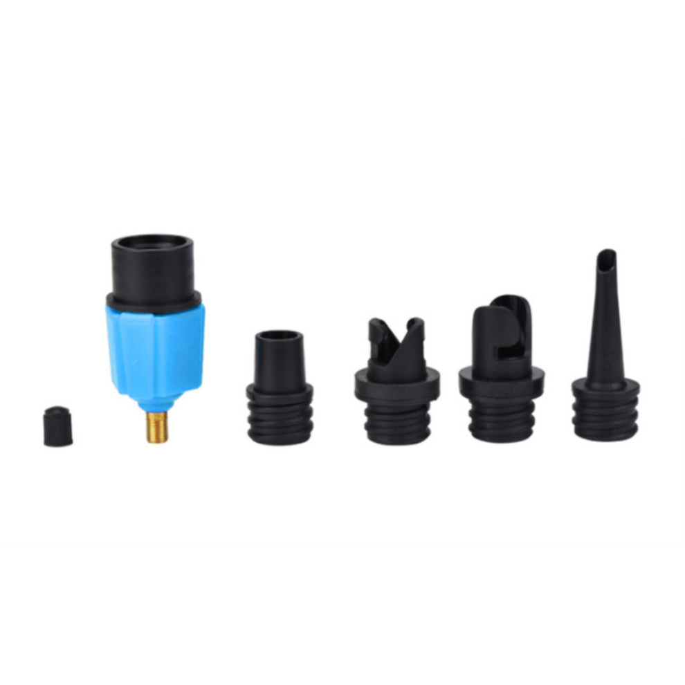 (Blue) 1 Set Inflatable Pump Adaptor Sup Air Valve Adapter For Surf Paddle Board Dinghy Canoe Inflatable Boat Tire Converter 4 Nozzle Blue 4250937569811