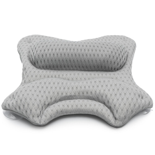 Bath Pillow Spa Neck Back Support Bathtub Tub 3D Mesh Cushions Suction Cups