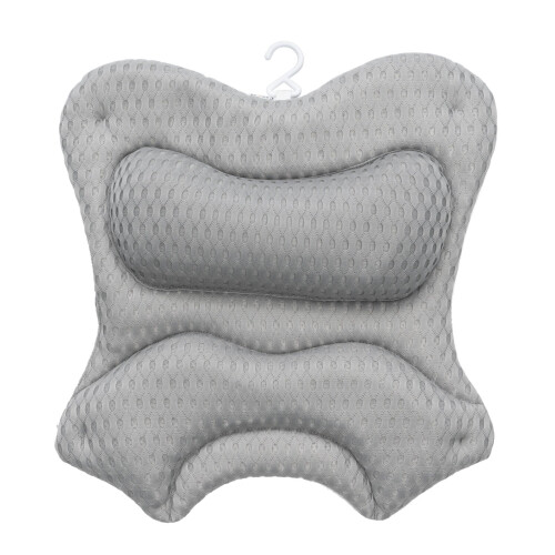 Bath Pillow Spa Neck Back Support Bathtub Tub 3D Mesh Cushions Suction Cups 1