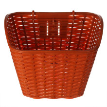 (Brown) Portable Wicker Bicycle Bike Basket Plastic Shopping Basket Folk Craftsmanship Bicycle Storage Basket Gifts Camping Bicycle Basket