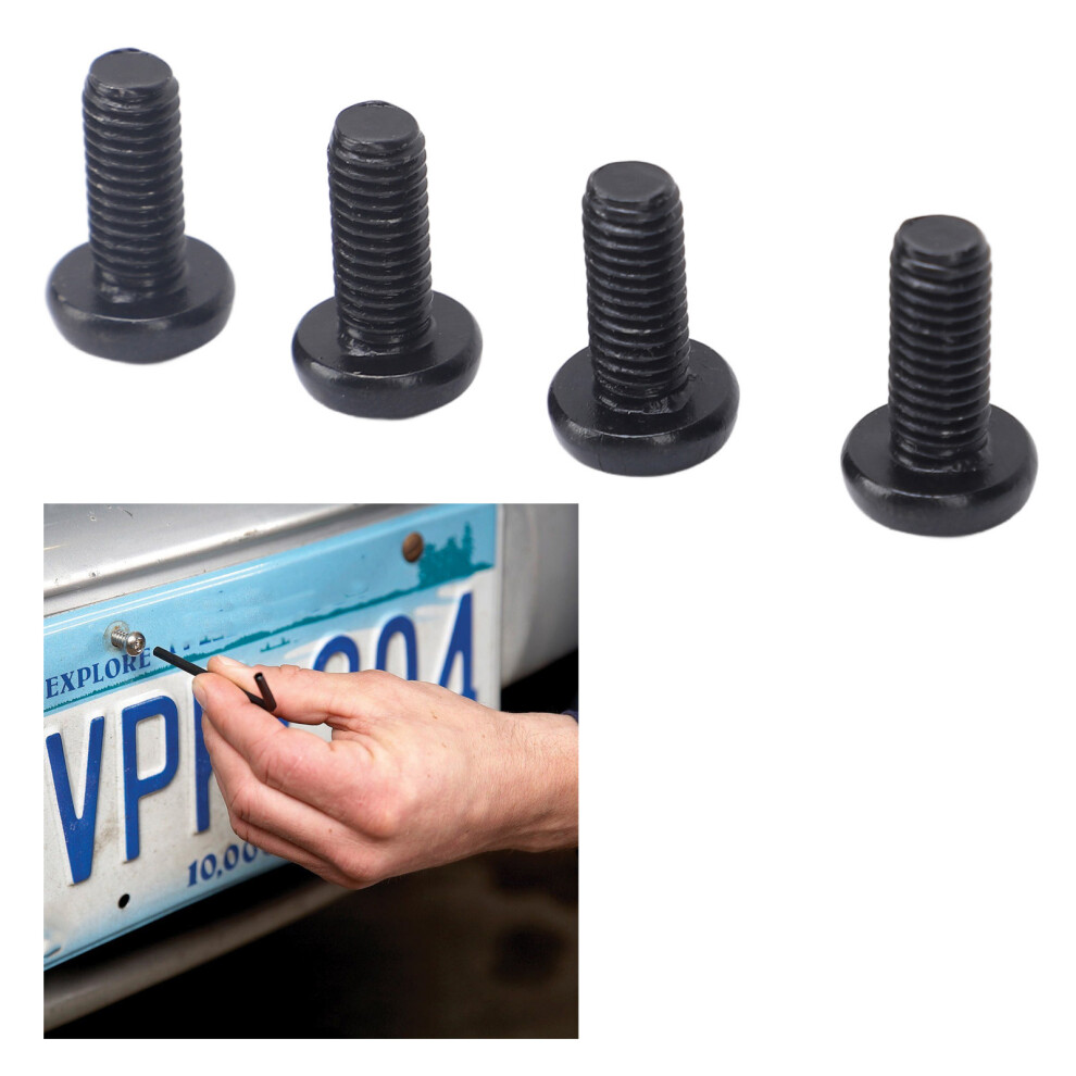 Stainless Steel License Plate Screws For Model 3 & Y, M5â0.810 Black 8461337591890