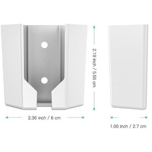 Wall Mount Bracket for Ethernet Adapter, ABS, 6x5.56x2.7cm White 1