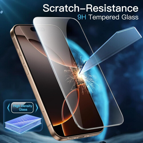 Glass Screen Protector Compatible With iPhone 17 Air Pack of 2 1