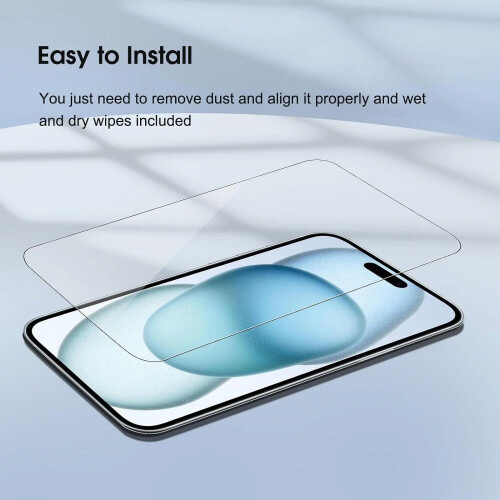 Glass Screen Protector Compatible With iPhone 17 Pro Pack of 2 2