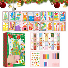 Rainbow Scratch Art Kit - Christmas Theme Dot Painting Set, Creative Dot Color Scratch Book, Fun Scratch Paper Art Set