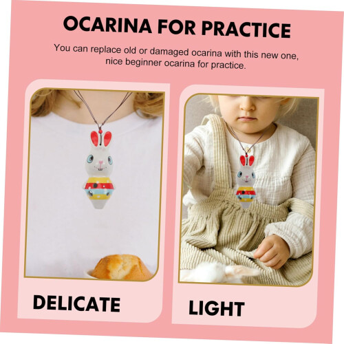 Kaninchen-okarina Rabbit Ocarina Ceramic 6-Hole Mini Beginner Rabbit-Shaped Creative 1