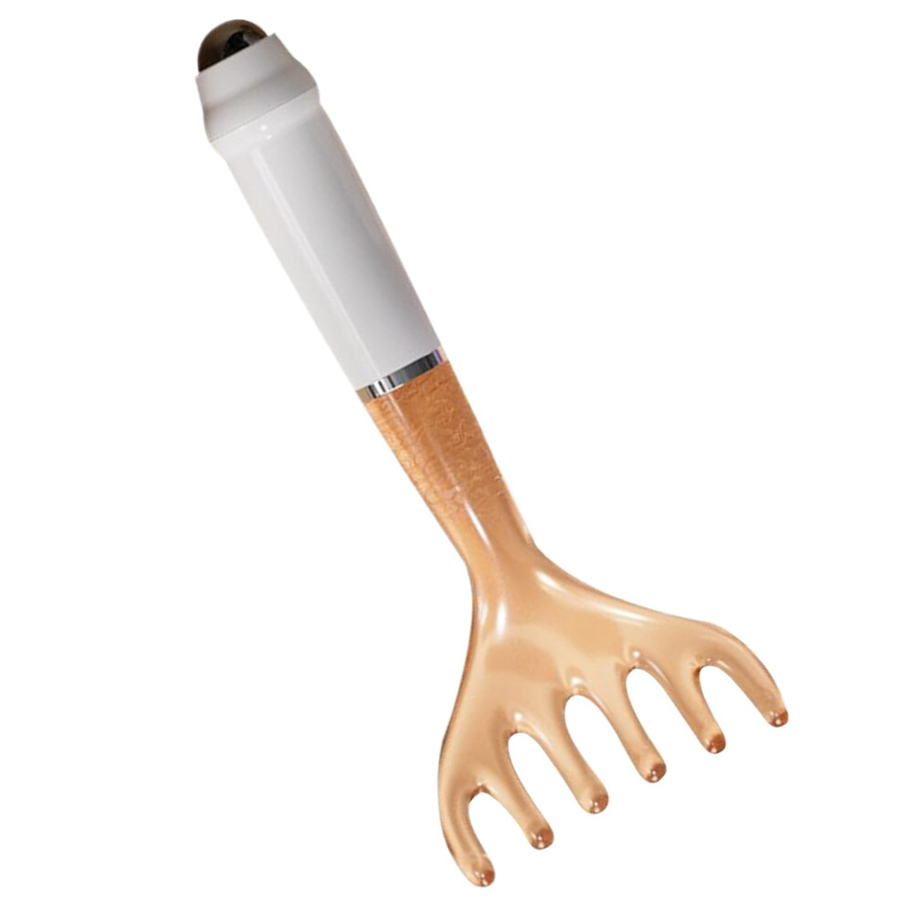 Hair Massage Comb - Six-Tooth Resin Scalp Massager, Portable Hair Washing Tool, Travel Friendly, For Women Men Spa Khaki