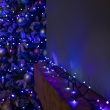 25m 1000 LED TreeBrights Christmas String Lights with Timer in Blue, Purple & White