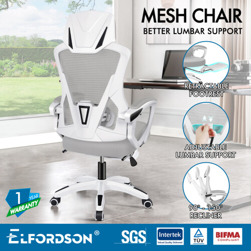 ELFORDSON ELFORDSON Mesh Office Chair Gaming Computer Recliner Study Work 1