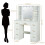 Dressing Table LED Mirror 7 Drawers 6 Shelf Vanity Makeup Desk Set 8