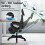 ELFORDSON ELFORDSON Mesh Office Chair Executive Computer Fabric Recliner Work 7