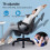 ELFORDSON ELFORDSON Mesh Office Chair Executive Computer Fabric Recliner Work 8