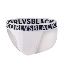 Sexy Underwear For Men White Cotton Briefs Low Rise Elastic Waist Size L