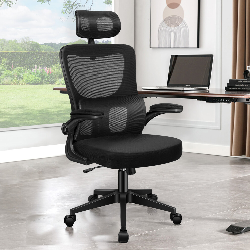 Elfordson Mesh Office Chair Gaming Executive Computer Tilt Fabric Work