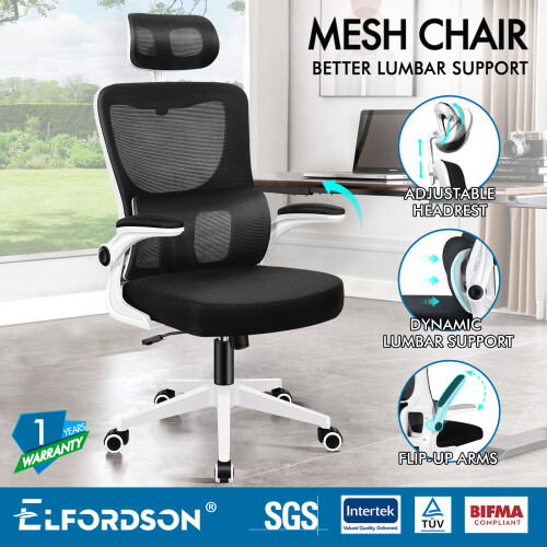 ELFORDSON ELFORDSON Mesh Office Chair Gaming Executive Computer Tilt Fabric Work 1