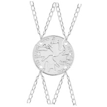 Friendship Necklace 4-Piece Hand-Sewn Set Delicate Silver-Tone Best Friends Gift Trendy Mother's Day Graduation Style