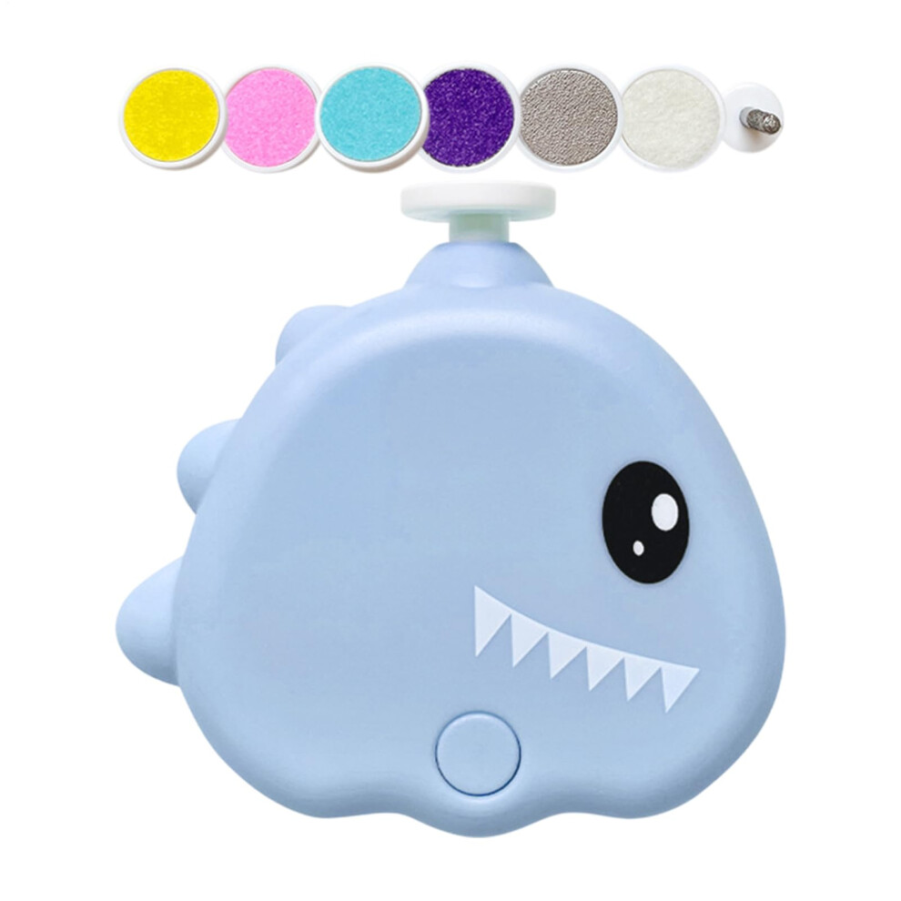 Pet Nail Grinder For Dogs Electric Nail Trimmer 40 dB Low Noise Cordless 3 Adjustable Modes Dinosaur-Shaped Blue-image-OPC-PJGCWWJ-NEW