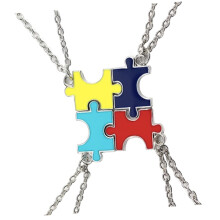 Name Necklaces 4-Piece Multicolor Beaded Set For Friends Fashion Jewelry