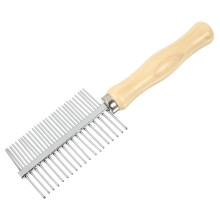 Dog Cat Fur Comb Stainless Steel Pet Grooming Brush For Easy Hair Removal