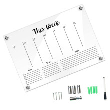 Acrylic Wall Calendar Erasable Memo Board Transparent Planning With Push Pins And Whiteboard Marker For Tasks And Notes