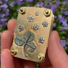Micro Flower Press Kit, Handmade Metal Embossing Machine For DIY Pressed Flowers, Plant Preservation Clover Leaf