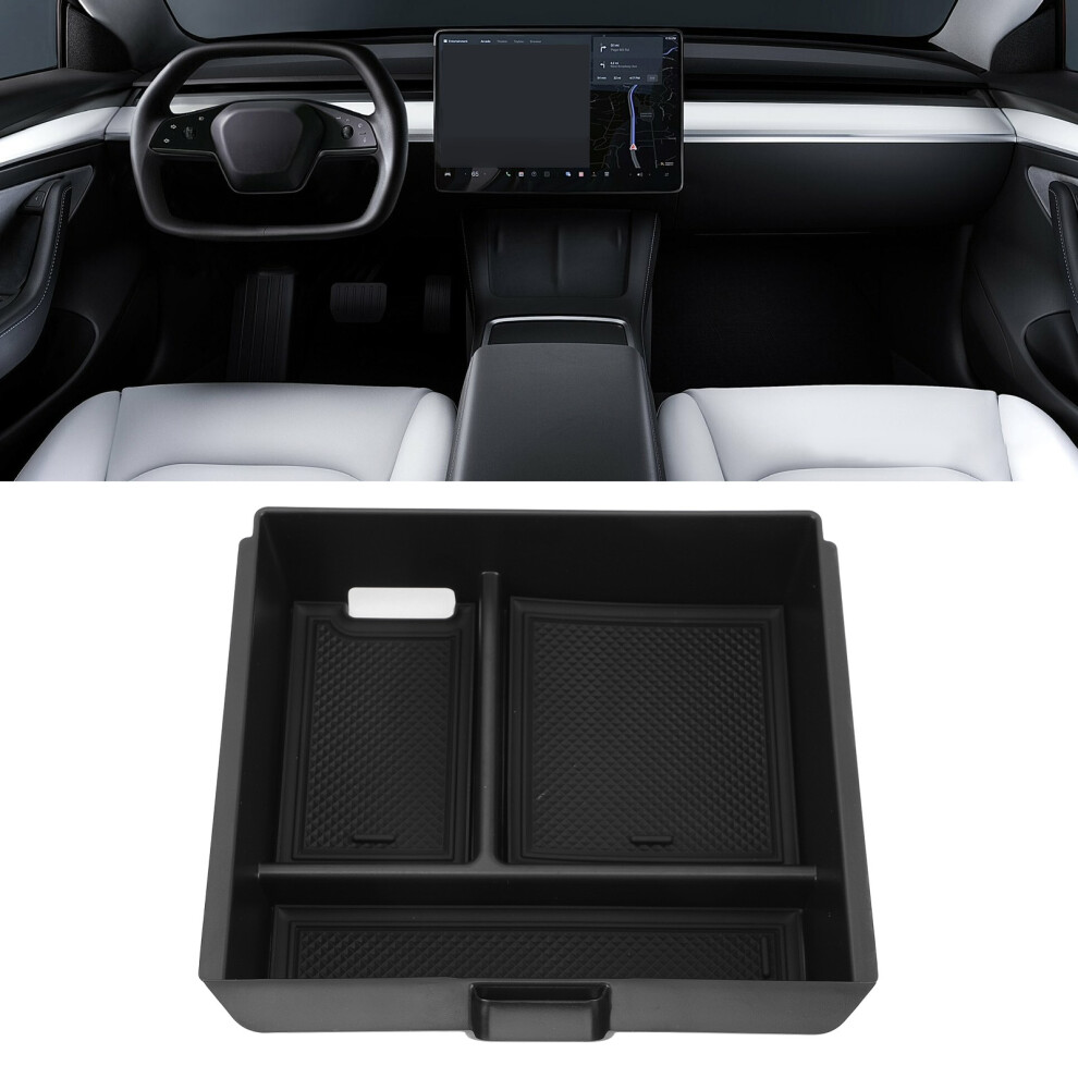 Silicone Center Console Organizer Tray Fit Tesla Model 3 Highland 2024 7891337609539