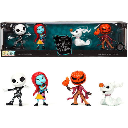 Jada Jada Set de 4 Nightmare Before Christmas 4cm Nanofigures Metalic