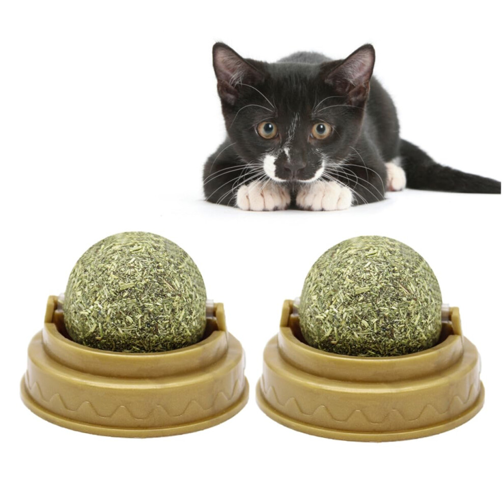Cat Snacks Pack Of 4 Mint Ball Catnip Indoor Puzzle Treats For Cats Green Digestive Promoter-image-OPC-PJGCYNP-NEW