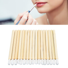 100 Disposable Lip Brush Applicators with Bamboo Handles - Versatile Use
