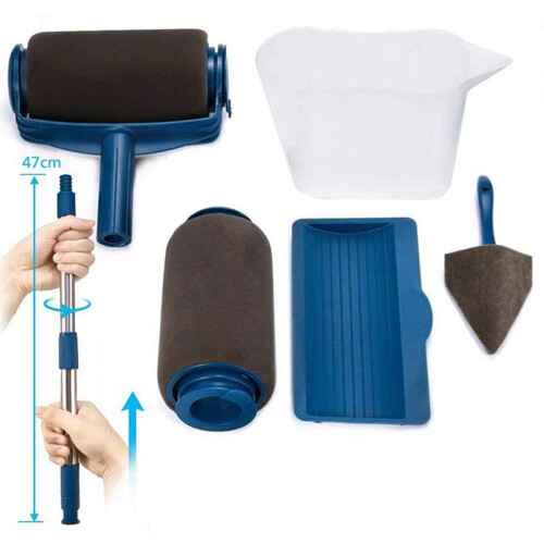 6 Pcs Professional Paint Roller Refillable Paint Roller Painter Set 1
