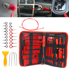 (Red) 40Pcs Set Car Trim Removal Tool Multi-Use Purposes Tools Kit Car Hand Tool Set Door Panel