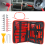 (Red) 40Pcs Set Car Trim Removal Tool Multi-Use Purposes Tools Kit Car Hand Tool Set Door Panel 1