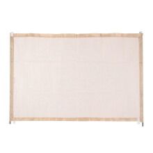 (Beige) Dog Magic Gate Mesh Safety Separation Guard Folding Fences