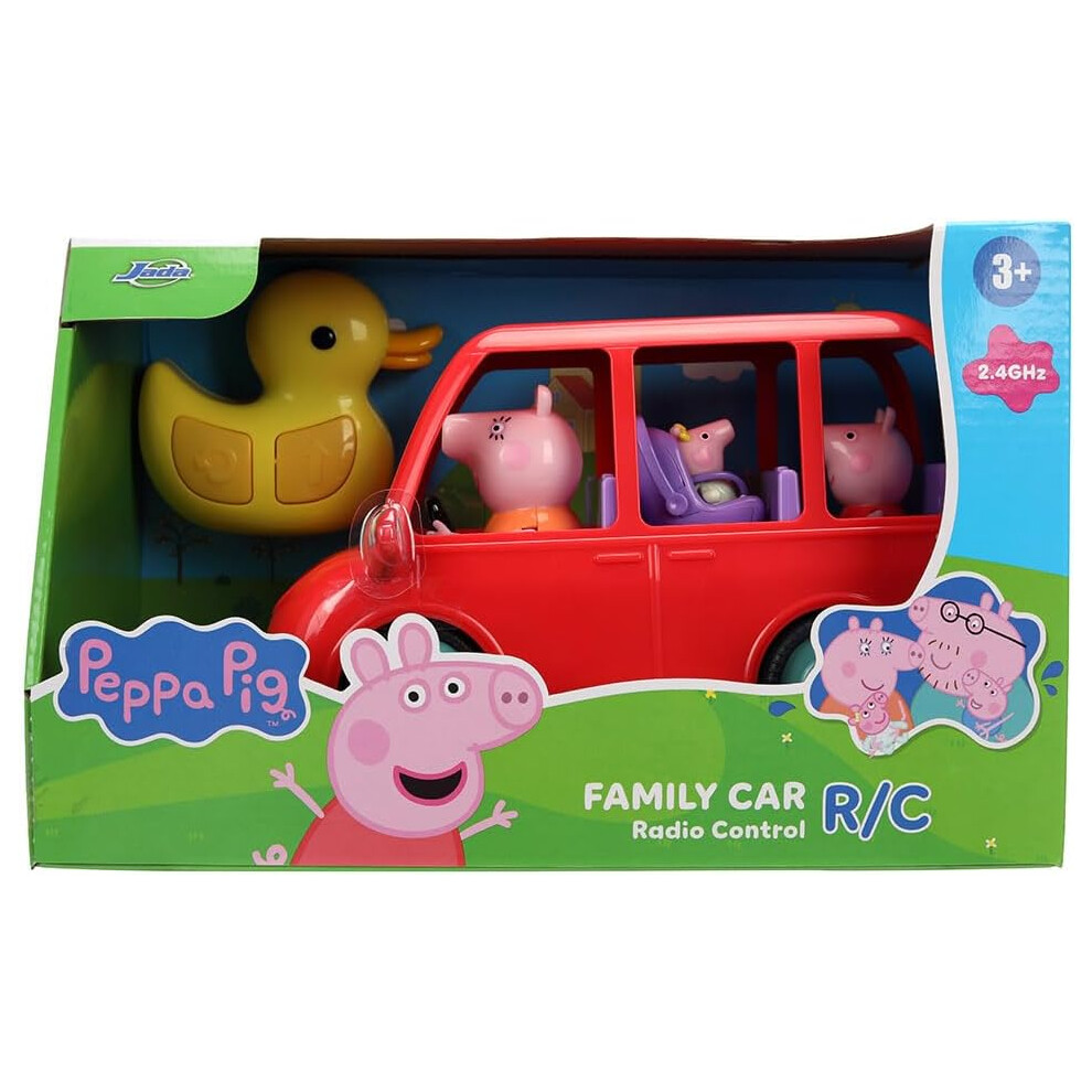 Jada Peppa Pig Rc Family Car Remote Control Vehicle Includes Peppa, Mummy And Evie