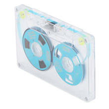 Blue Blank Cassette Tape 46min Recording, 10x6.5x0.9cm, Low Noise