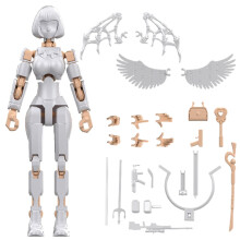 Movable Action Figure Full Motion Action Figure Mounting Block Kit White Unisex Toy For Girls, Children And Adults