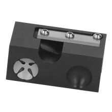 8-in-1 Pool Cue-Spitzkopf-Reparaturwerkzeug aus Aluminiumlegierung, Billard-Accessoire für Trimmer, Burnisher, Shaper, Tapper, Schwarz