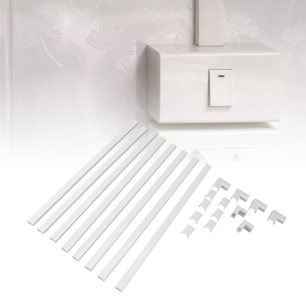 Stylish Cord Cover Raceway Kit 15.75X0.59x0.35in Cable Concealer 4951337629456