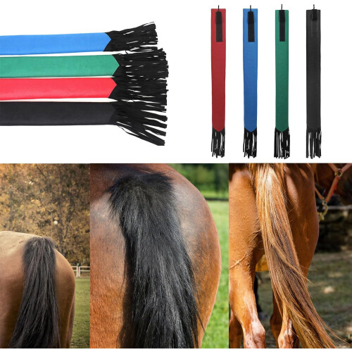 Ponytail Protector For Ponytail Holder, Fringe Pocket, Ponytail Sleeve Extension Protector, Black 1