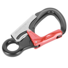 35KN Kletterkarabiner Clips D-Form Schwerlastkarabiner für Klettern Abseilen Bergsteigen Schwarz, Rot