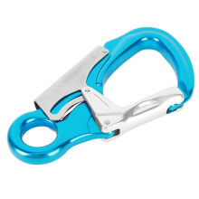 35KN Kletterkarabiner Clips D-Form Schwerlastkarabiner für Klettern, Abseilen, Bergsteigen Himmelblau, Silber