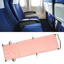 Flugzeug Fußstützen-Hängemattenbezug Ergonomisch Verbesserte Durchblutung Verstellbare Fußstützen-Hängematte für Outdoor-Reise Bus Pink